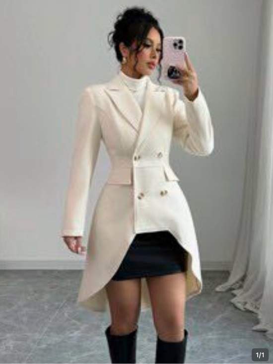 SHEIN Jackets & Blazers - SHEIN Cream Soft-Fleece Pullover